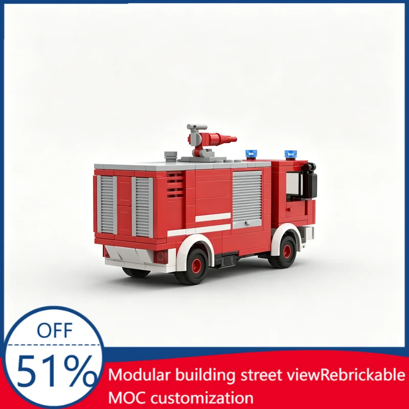 

239Pcs MOC Iveco EuroFire F-104 Emergency Fire Truck Modular Building Blocks Model Children Assembly Educational Birthday Gift