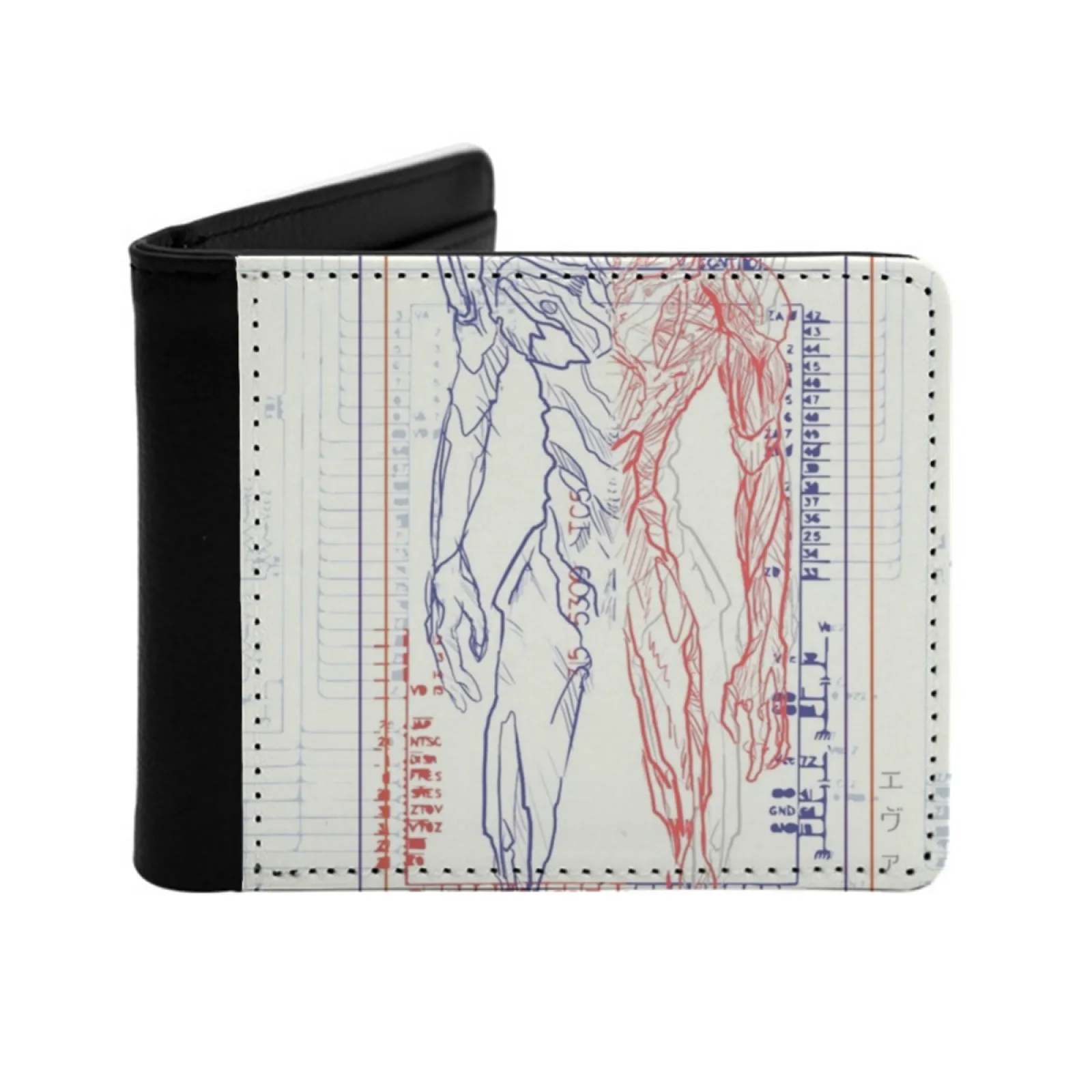 

Inside An Armor Light Version Personalized Men's Leather Wallet Card Money Bag Pu Leather Wallet Eva 01 Eva Unit 01 Shinji