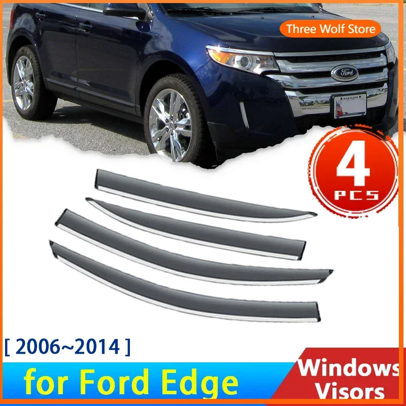 Автомобильные боковые внутренние козырьки для Ford Edge 2006 ~ 2014 I 2008 2013, аксессуары, дефлекторы, защита от дождя, защита для бровей, солнцезащитный козырек