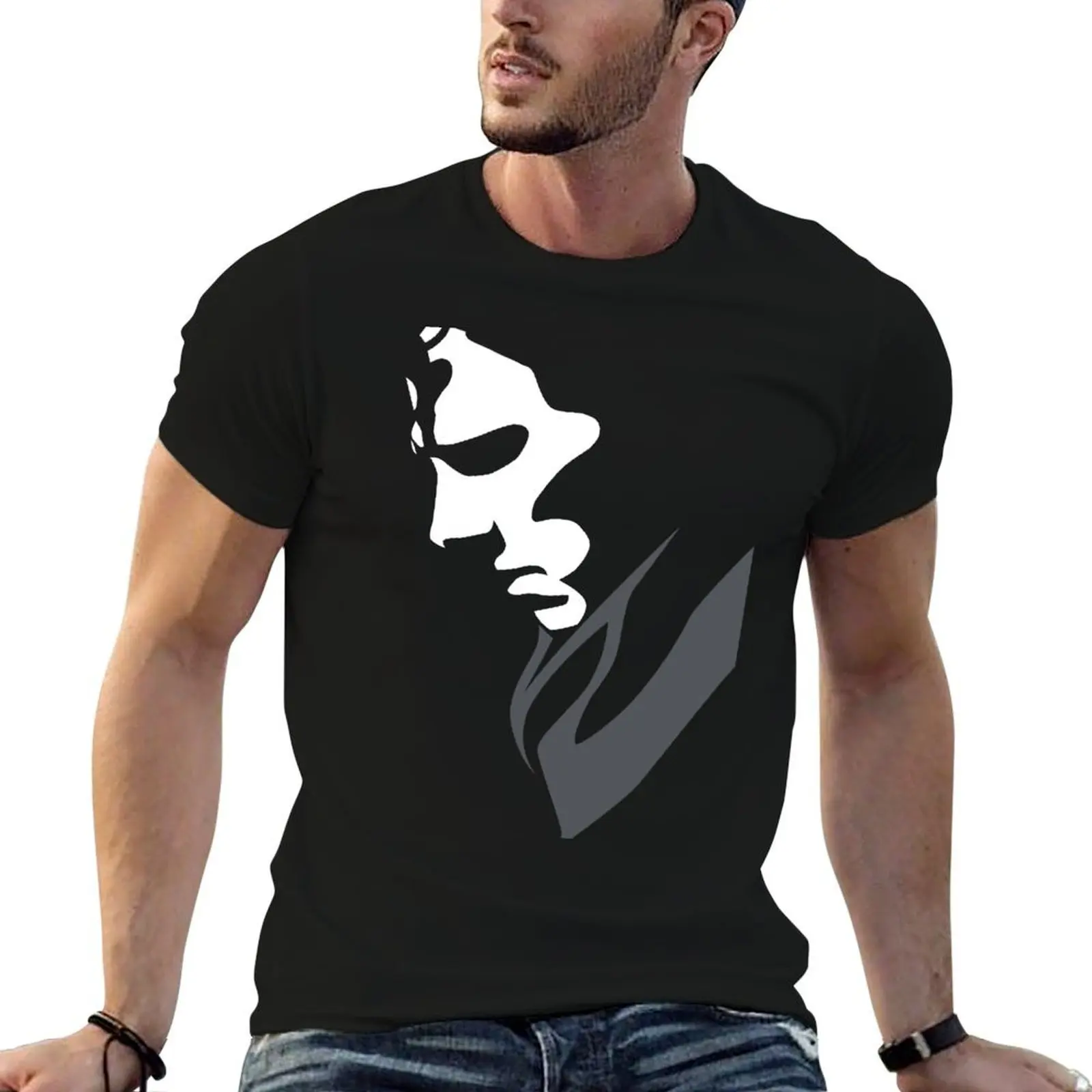 Mysterious with Cheekbones T-Shirt quick-drying hippie clothes plus size men clothing