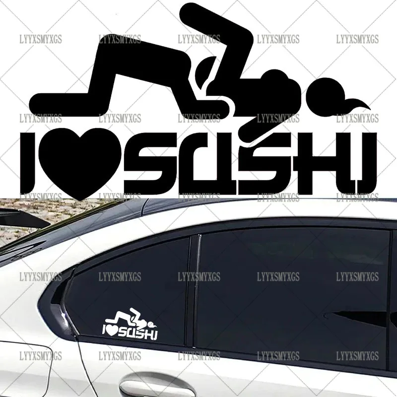 

Self-Adhesive Custom I Love Sushi Car Stickers Waterproof Sunscreen Vinyl Decal PVC Wholesale Car Decoration