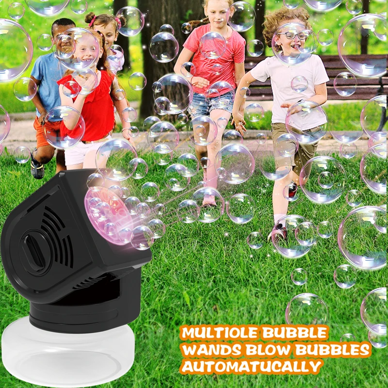 90 °   Obrotowa głowica + 10 otworów w sprayu Bąbelkowa podłoga W pełni automatyczna maszyna do baniek ślubnych Zajęcia na świeżym powietrzu Bez baterii Bąbelkowa woda