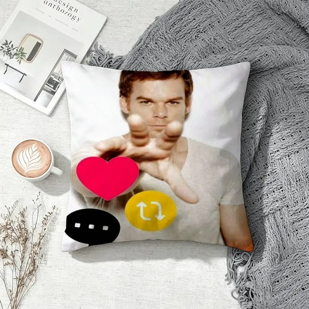 Funny D-Dexter  Square Pillow Case Multi Sizes For Car Home Bedroom Decor Custom Valentine Gifts