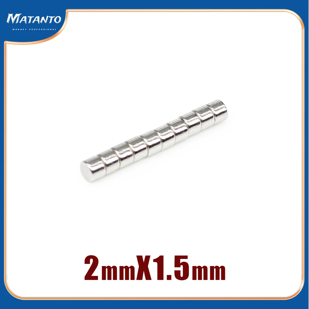 

100/200/500/1000/2000/5000pcs 2x1.5 Small Round Powerful Magnets Disc 2mm x 1.5mm Neodymium Magnet 2x1.5mm Magnet Strong 2*1.5