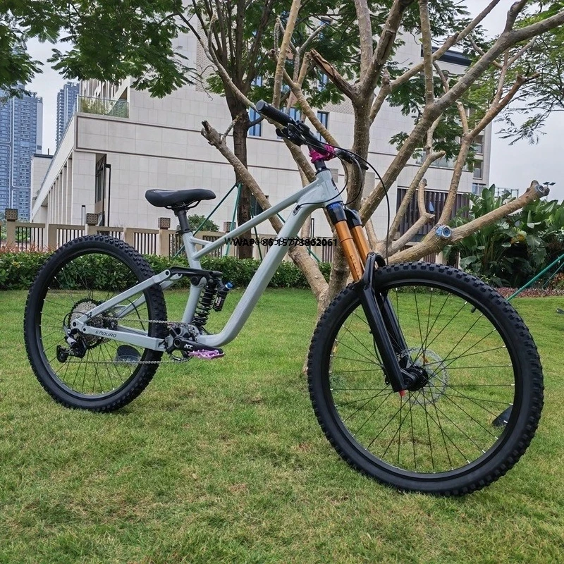 Steel Frame Soft Tail Mountain Bike with 12-Speed Disc Brakes 27.5/29-Inch Wheels for Downhill Off-Road Use Ordinary Pedals
