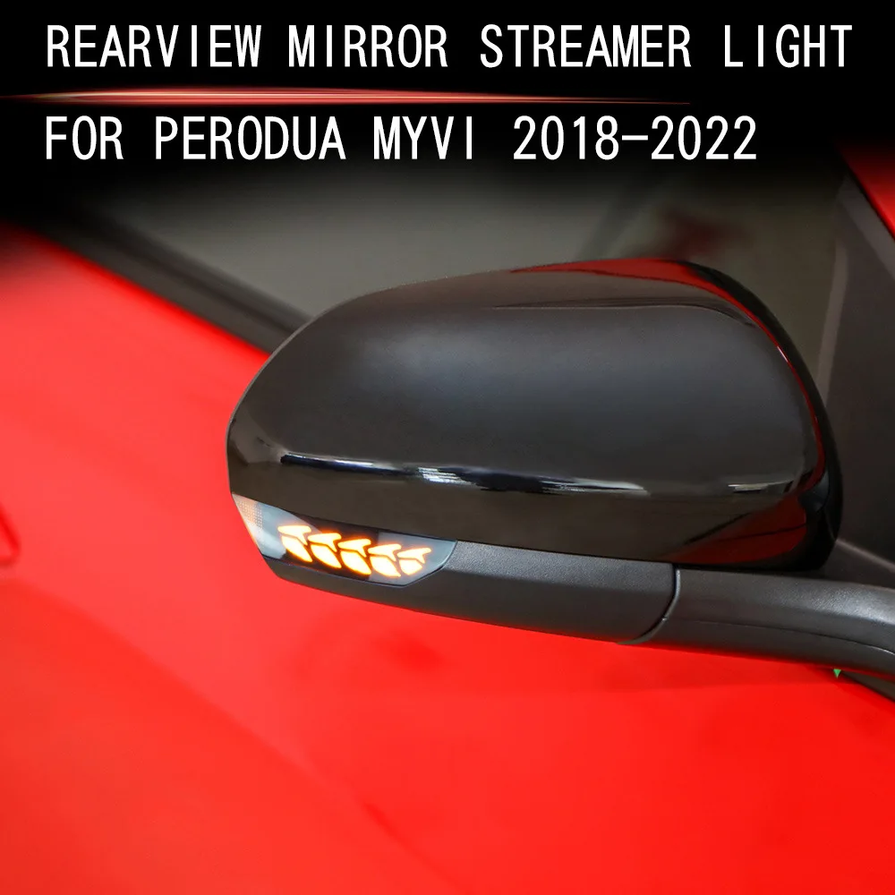 

For Perodua Myvi 2018-2022 Rearview mirror turn signal Dynamic blue white day light Scion tc Welcome lamp floor light