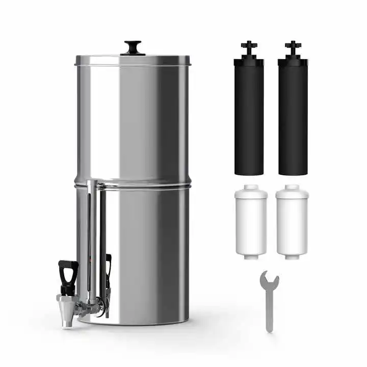 Stainless Steel Gravity Filter Bucket Outdoor Water Purifier Camping Filter Outdoor Water Purifier