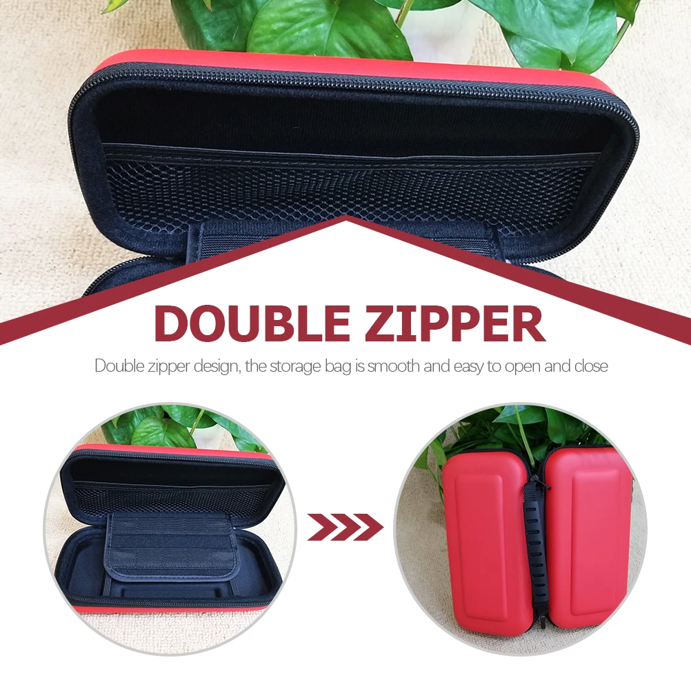 

Game Console Bag Bag H held Game Console Case EVA PU Material 10 Slot Double Zipper Durable Anti Skid