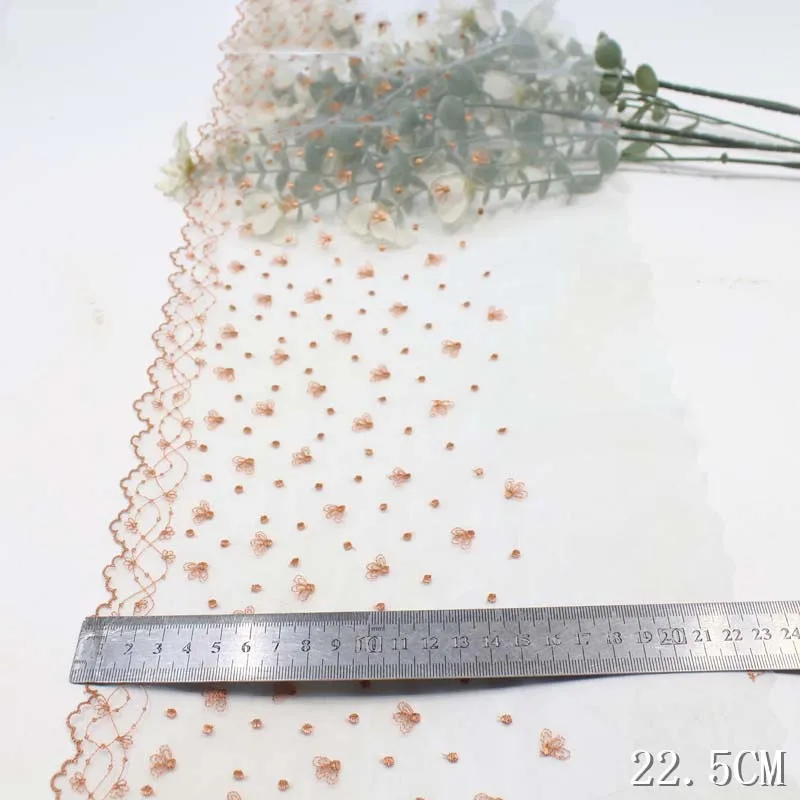 

30 ярдов кружевной тесьмы для вышивки, аксессуары для шитья бюстгальтеров, качественная сетчатая ткань с цветочной вышивкой для нижнего белья и рукоделия