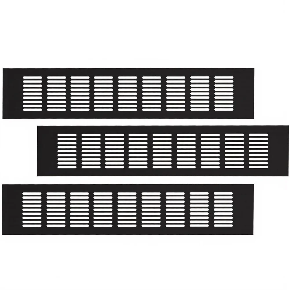 3PCS Aluminum Alloy Air Grille Cover 300 x 80 mm for Kitchen Cabinets For Shoe Cabinets Bathroom Cabinets Ducts