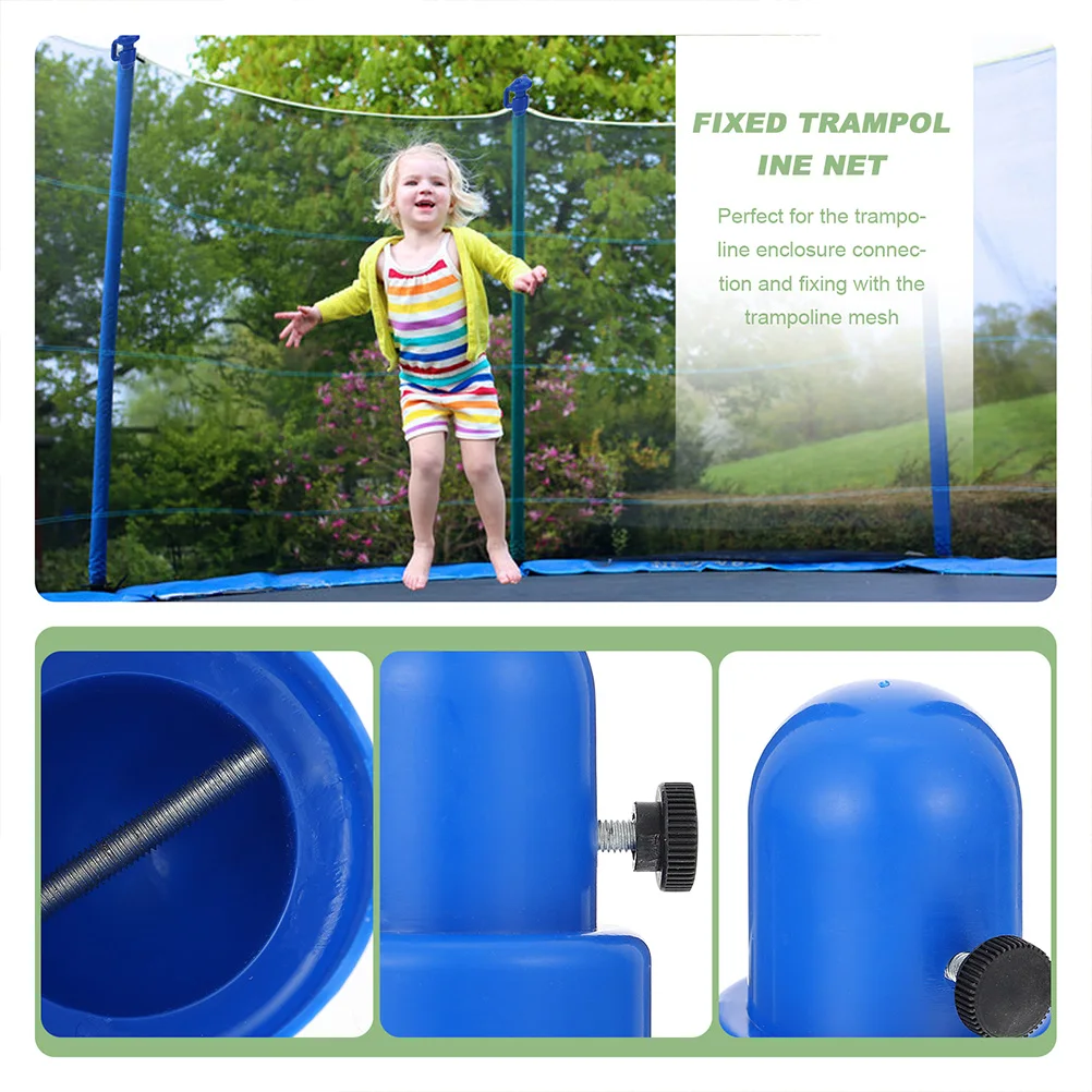 

4Sets Trampoline Pole Caps High Quality Plastic Pillar End Cover Keep Safety Net Firmly in Place Backyard Fun Accessory