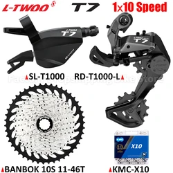 LTWOO T7 MTB Bike 1x10 Speed Kits L-Lock Cage Fixed Stabilize Damping Rear Derailleur SUNSHINE Cassette X10 Chains