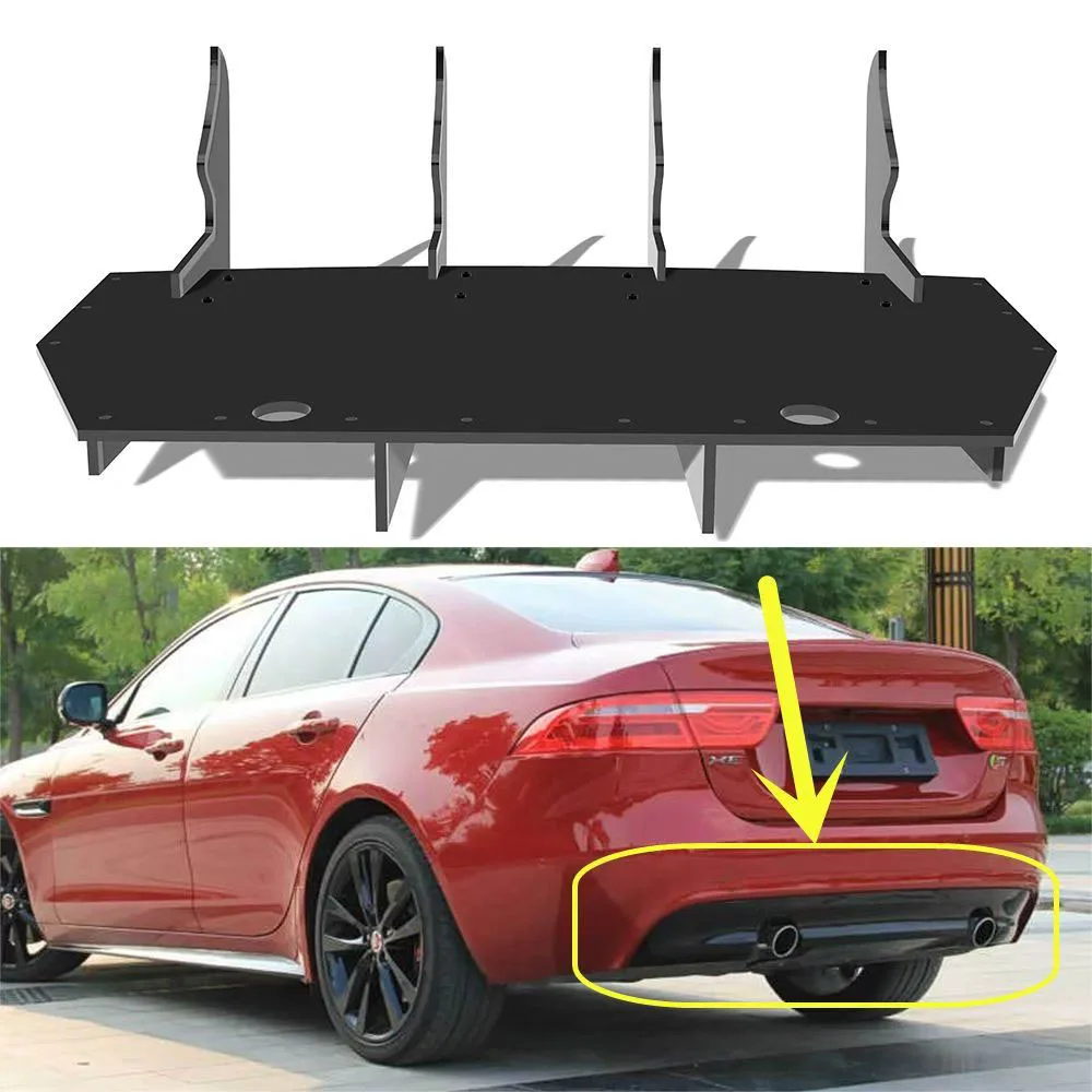 

For Jaguar XE 2015-2019 Year Rear Diffuser Bumper Lips Splitter Spoiler Body Kit Accessories
