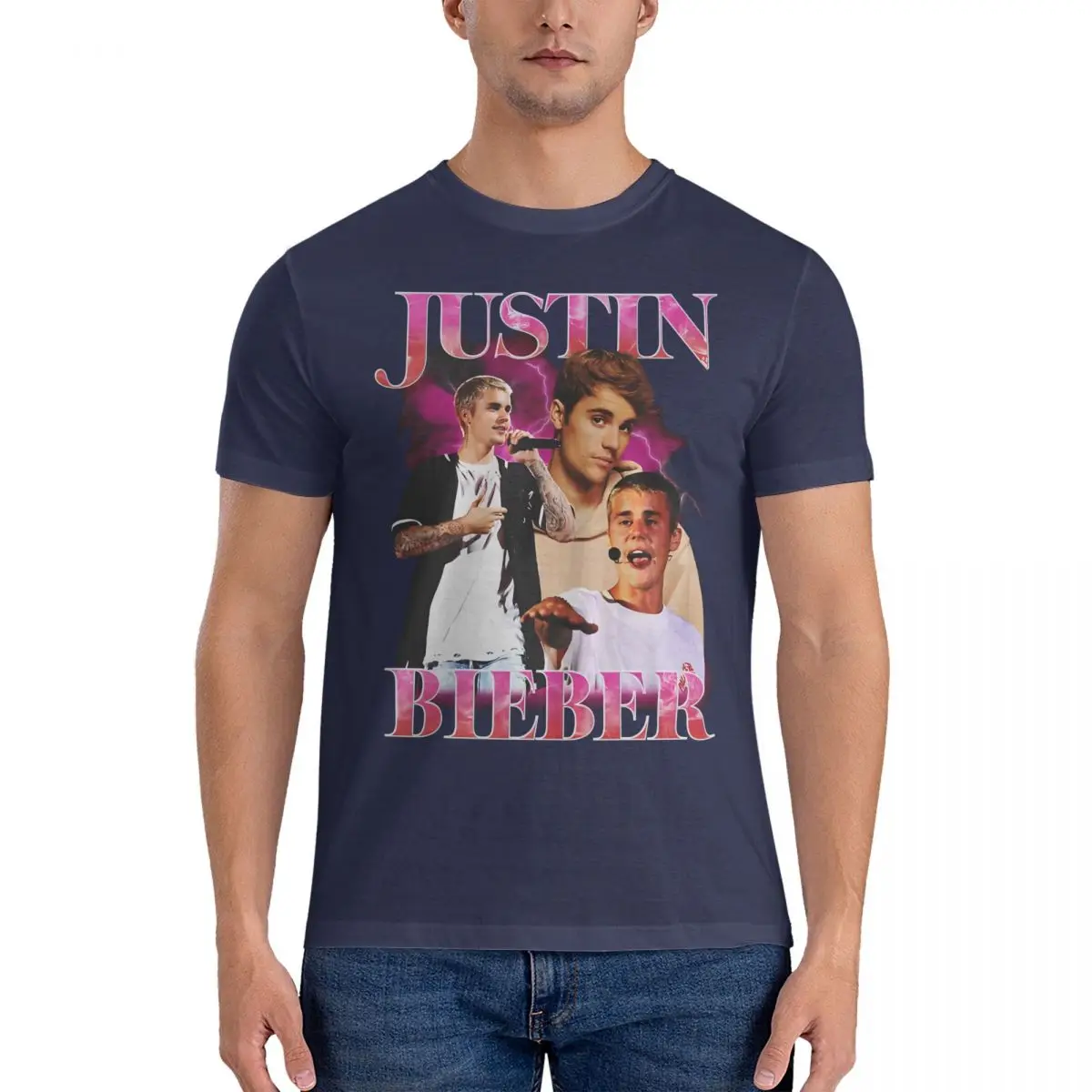 Funny Iconic Jjustinbbieber T-Shirts for Men O Neck Cotton T Shirt Justin Bieber Short Sleeve Tees Graphic Clothes