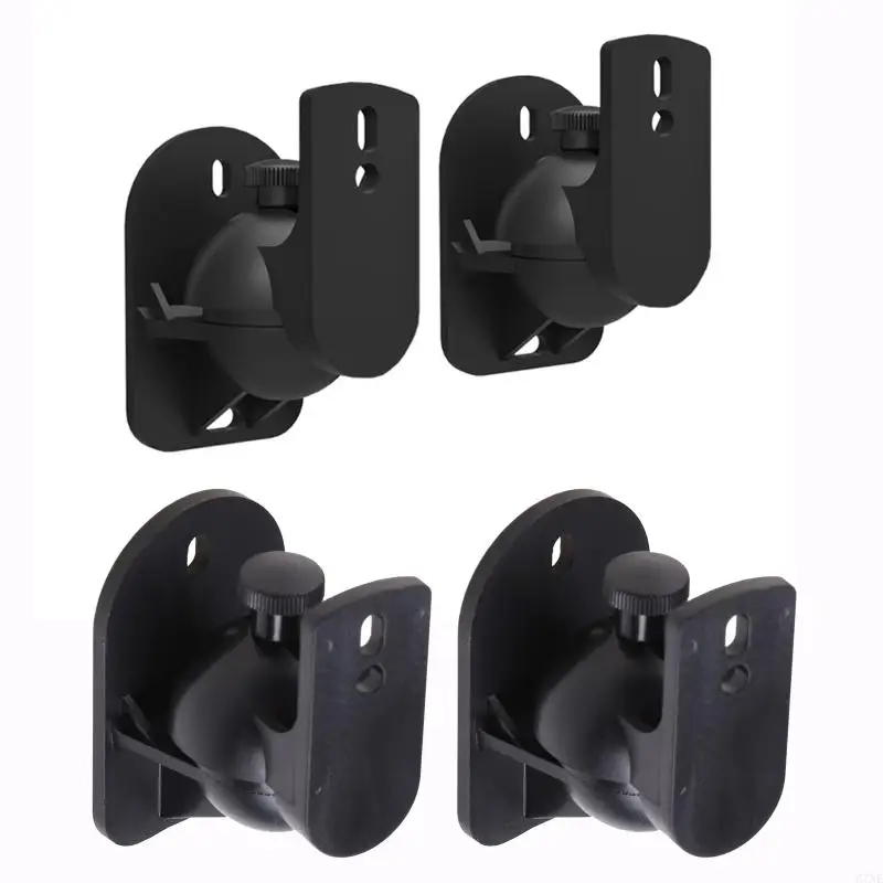 G7NE 1Set Universal Satellite Speaker Wall Mount Bracket Ceiling Stand Clamp 180 Degree Rotation for Surround Sound