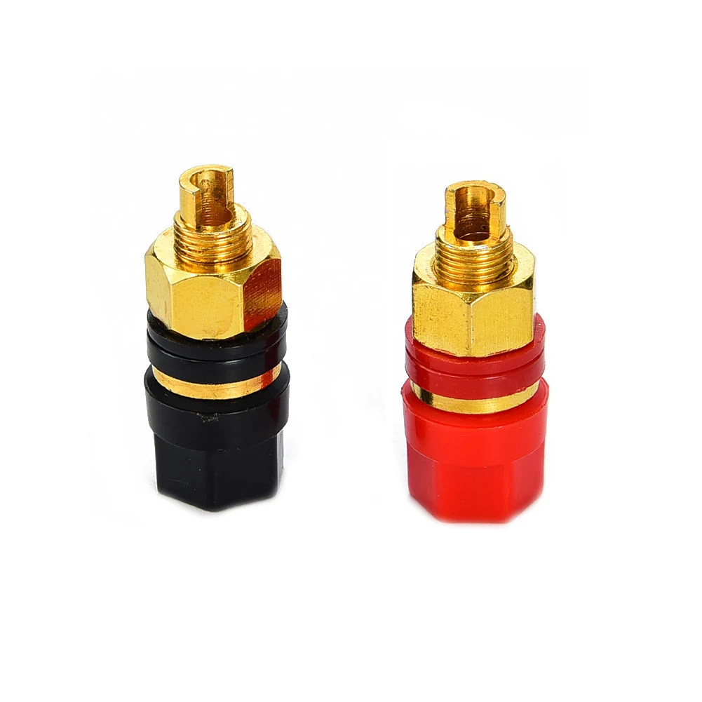 

2PCS Terminal Binding Posts Amplifier Speaker Binding Post Connector Pure Copper 8mm Terminal Post Inverter Connector Red Black