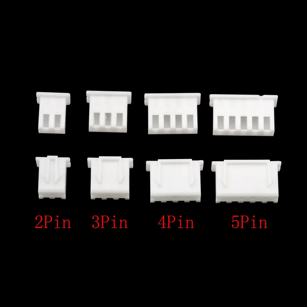 2000Pcs/Bag JST XH 2.54mm Pitch 2p/3p/4p/5pin Female Housing Connectors White XH2.54 socket Jack Plastic Shell Connectors