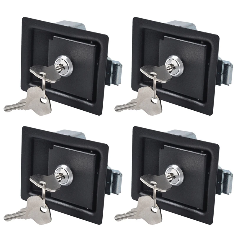 

4PCS Trailer Tool Box Locks Door Paddle Handle Latch Anti-Theft Paddle Locks For RV Camper Truck Trailer