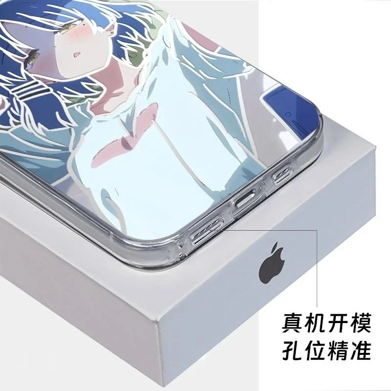 Capa de telefone linda menina Yamada Ryo para iPhone 11 12 13 14 15 16 17 Pro Max Plus XR mini Air Bocchi The Rock! Capa traseira do pijama