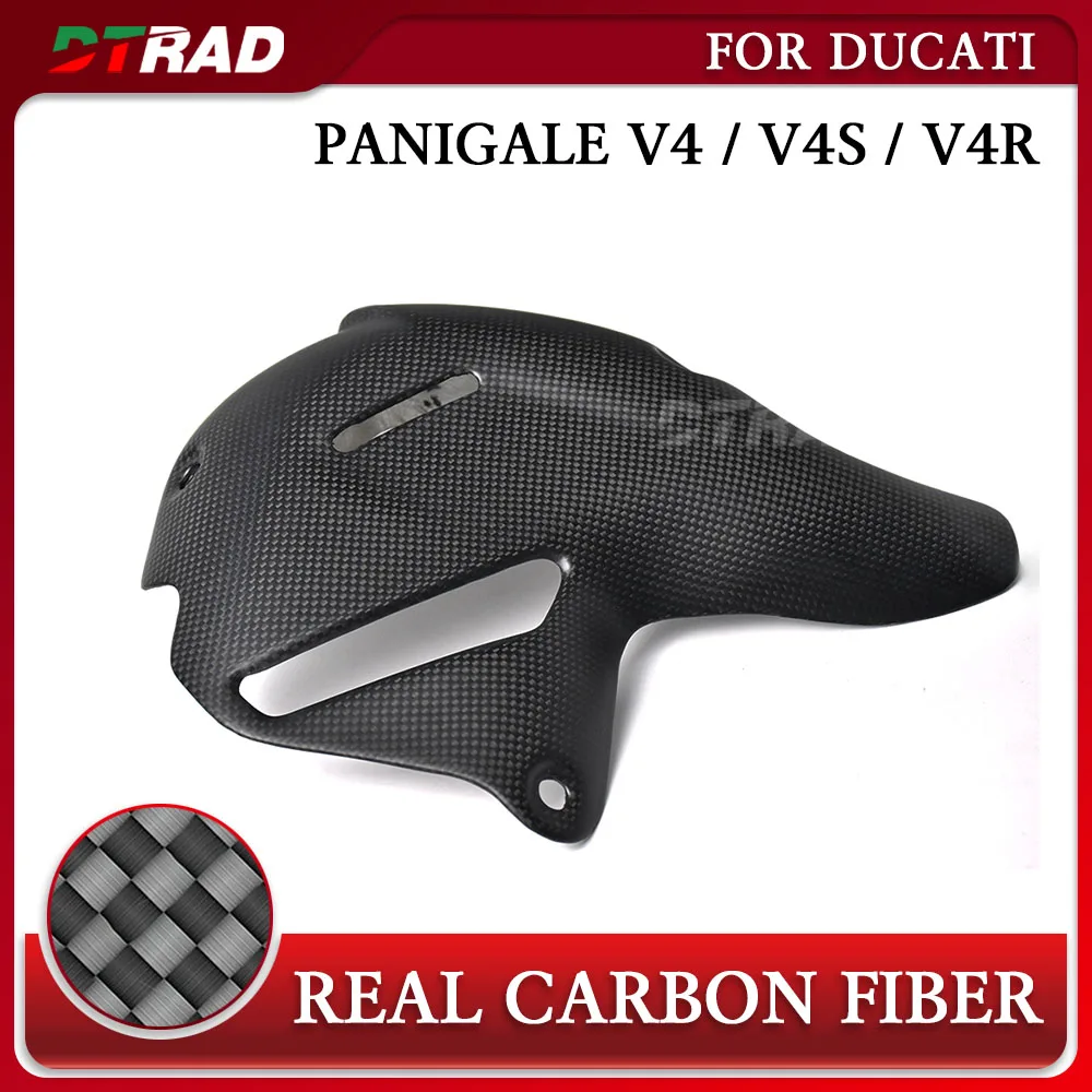 For Ducati Panigale V4 V4S V4R Carbon Fiber Exhaust Cover Modification Heat Shield Protection Fairing (Only Akrapovic Exhaust)