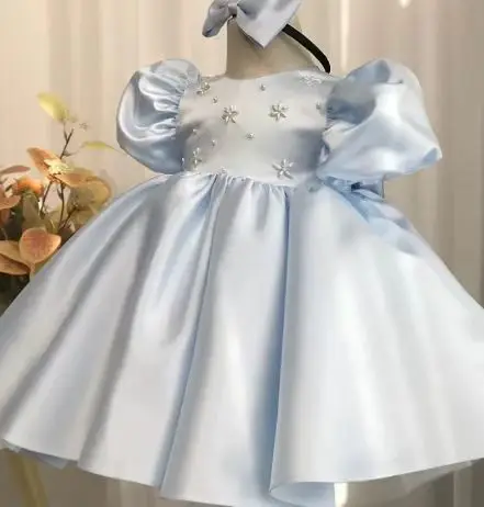 Eid Fashion Baby Girl Princess Butterfly Tutu Dress Puff Sleeve Child Tulle Vestido Pageant Party Birthday Baby Clothes