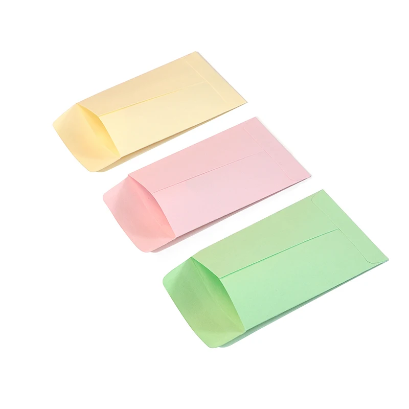 50 pçs envelopes para dinheiro notas pequena mudança kraft armazenamento de papel embalagem saco selado documento de negócios convites de semente