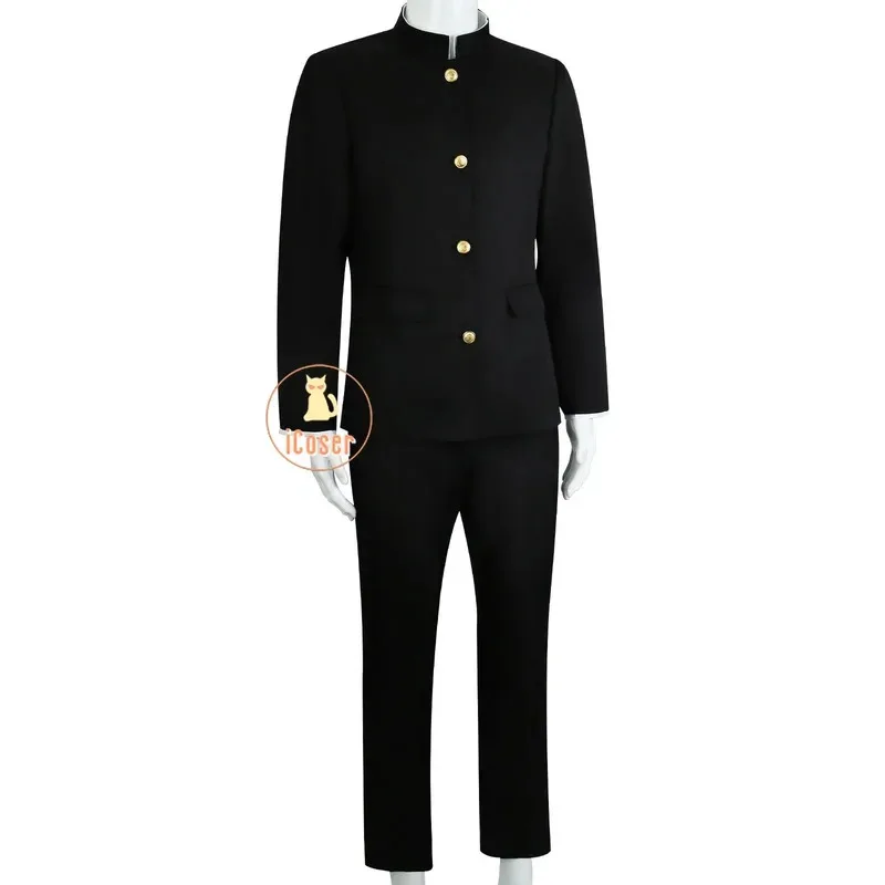 Disfraz de Anime Dandadan Ken Takakura, peluca, uniforme escolar Okarun, chaqueta negra, traje de Gakuran, gafas, Halloween, Mena;k