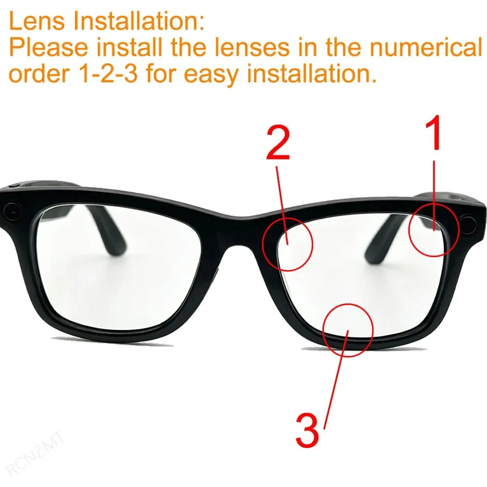 Wymienne soczewki fotochromowe polaryzacyjne do okularów Ray-Ban Meta Wayfarer RW4006 / RW4008 / RW4012 Gen1/2 Smart Glasses — zdjęcie produktu 6