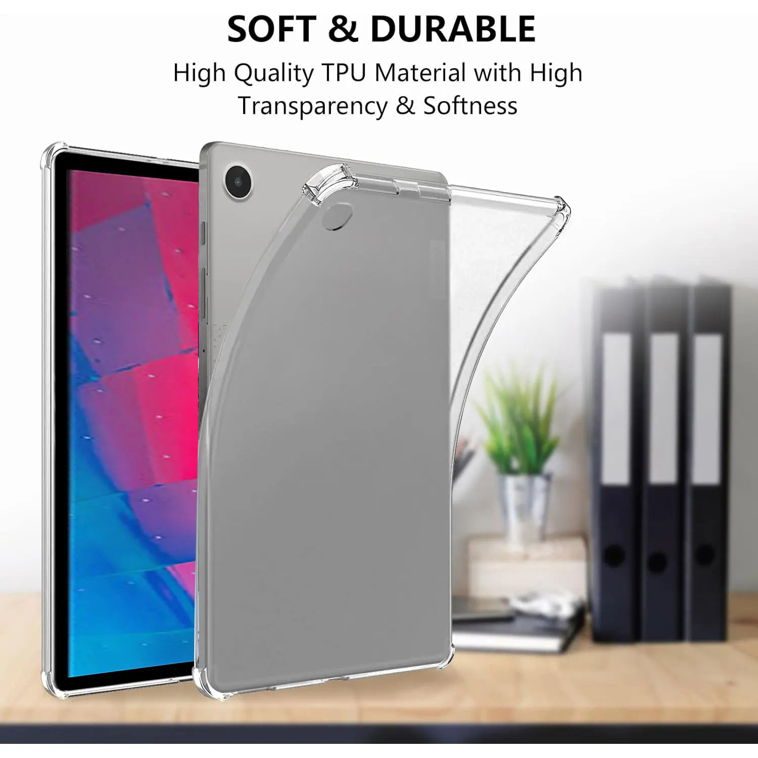 Чехол для планшета Lenovo M10 Plus (2020) 10,3 дюйма TB-X606 X606F X606X X606V, прозрачный силиконовый гибкий чехол из ТПУ с защитой от падения