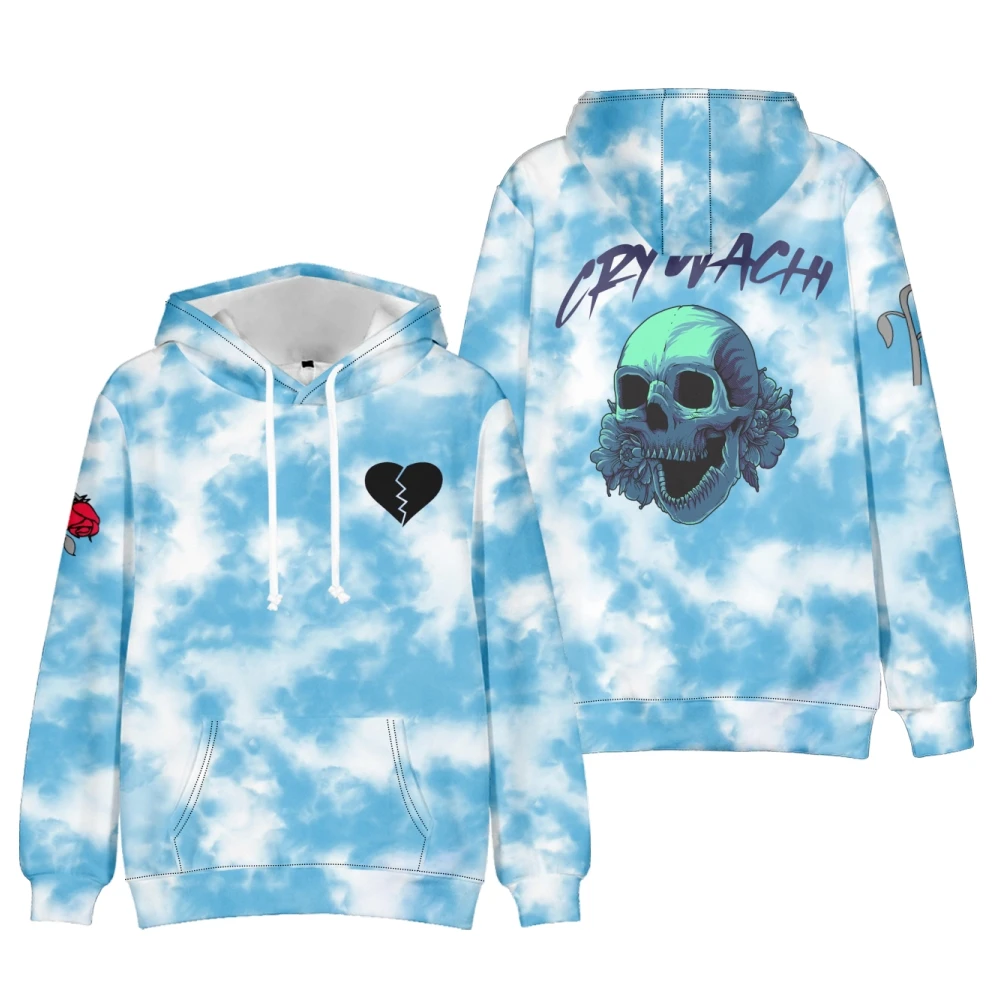 Kai Wachi Skins Tour Skull Team Tie Dye Hoodie Unisex Long Sleeve Woman Man Sweatshirt Harajuku Streetwear 3D Clothes