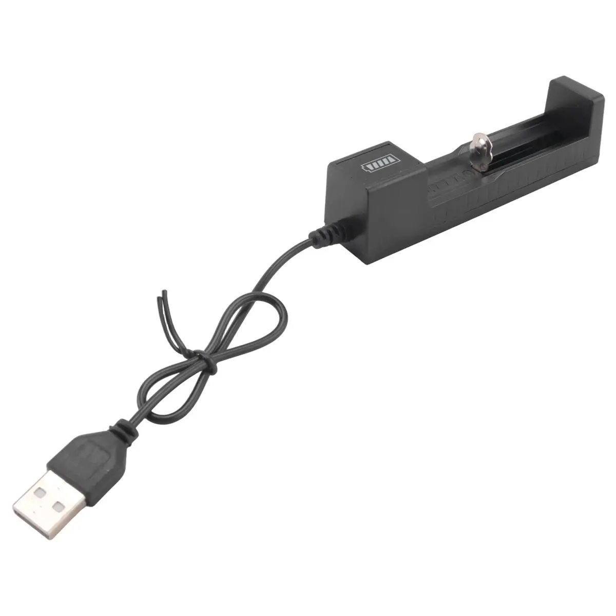 AU47-Battery Charger USB 1 Slot Universal Quick Charging Rechargeable Lithium Battery Charger for 18650 26650 14500 16340