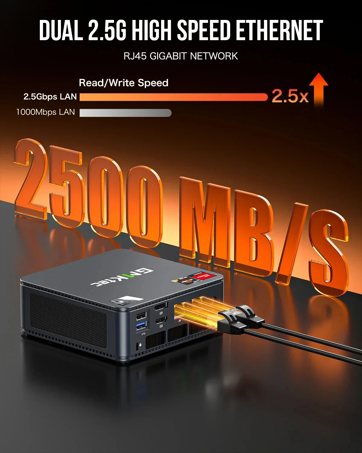 GMKtec M6 Mini PC AMD R5 6600H 6-ядерный 12-поточный компьютер 16 ГБ DDR5 512 ГБ PCIe 3.0 SSD WiFi 6 BT 5.2 Мини-ПК Настольный компьютер