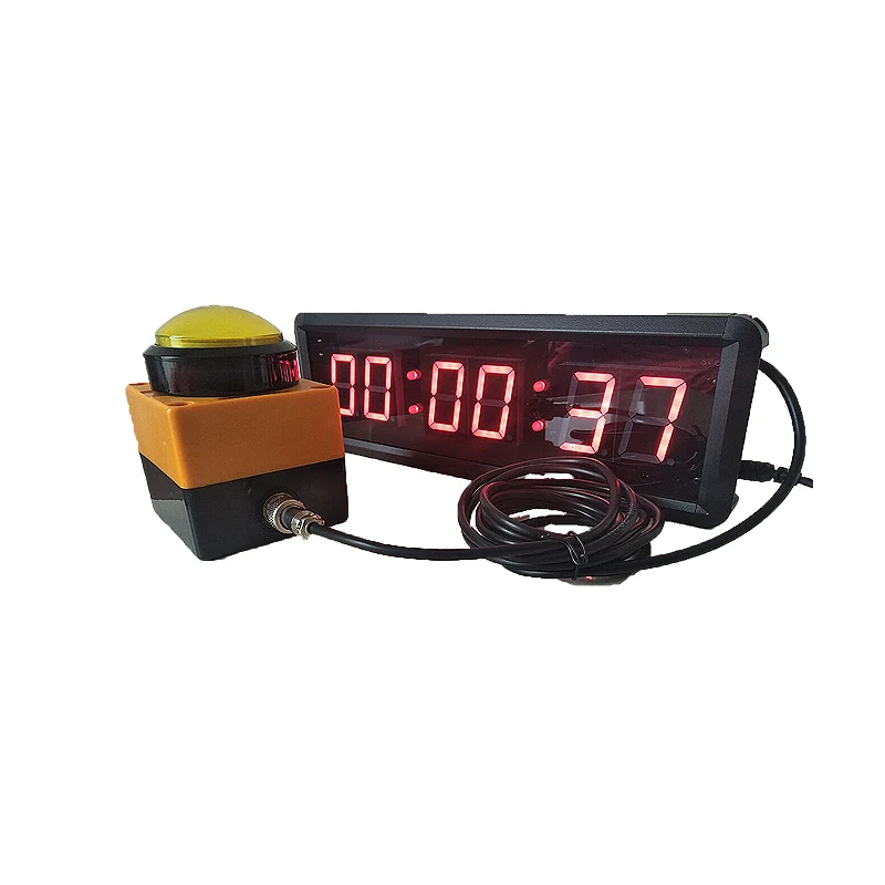 Red Color Wall Alarm Clock with Push Button Timer, Clock for Games, 1.8\