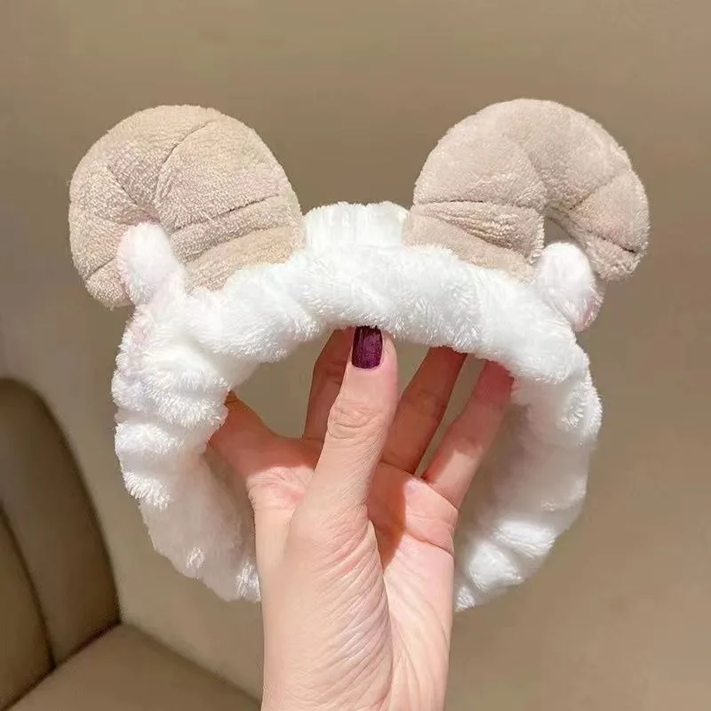 Cartoon Cute Face Wash Hair Strap Headwear Cute Rabbit Ears Bow Wash Makeup Bun Hair Head Strap Hair Accessories Wholesale