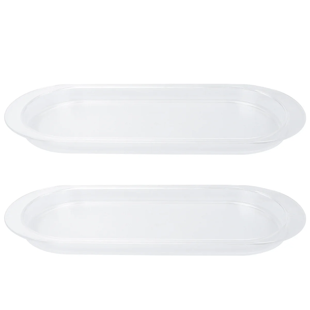

2Pcs Egg Shaped Transparent Acrylic Tray Premium Storage Serving Tray for Dried Fruit Snacks Party Home Accessories