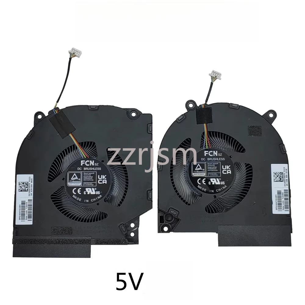CPU GPU Fan For HP Victus Gaming 9 16-R TPN-C169 DC12V MG75091V1-C190-S9A MG75091V1-C180-S9A N44738-001 N44742-001 7J2350 7J2360