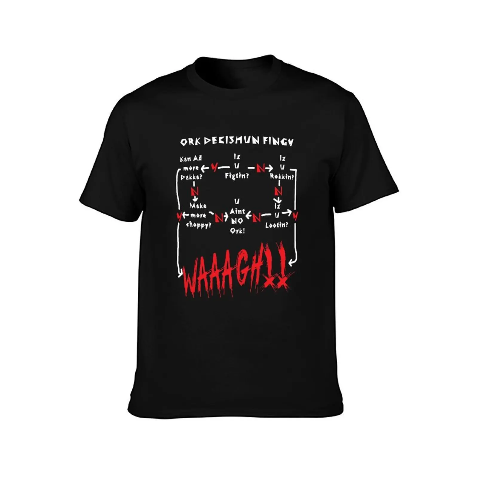 Ork Decishun Fingy T-Shirt Christmas Casual Tee Shirt