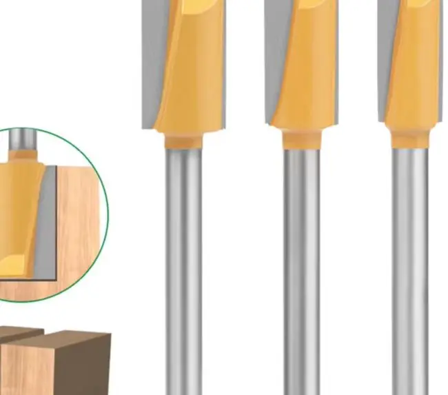 8mm Shank 130mm Length Extension Long Bottom Cleaning Router Bits Carbide For Woodworking Trimmer Engraving Machine Tool