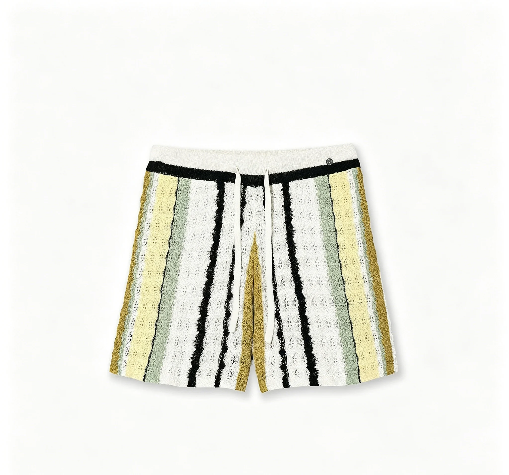 2026 Neues Produkt Spanien Original Einzelstickerei Asymmetrisches Spleißdesign Damen-Shorts – Detail 5