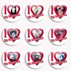 I Love my Boyfriend Jujutsu Kaisen Button Pin Creative Anime Badge Suguru Geto Gojo Choso Sukuna Brooch Badge Fans Collect 58mm