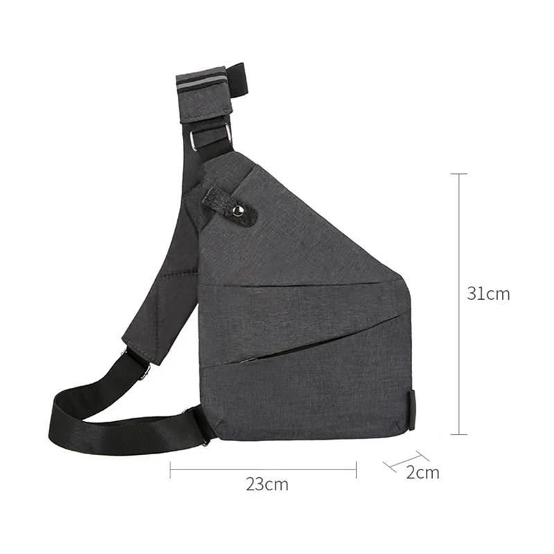 Men's Trendy Chest Bag Multi-function Messenger Sports Waist Close-fitting Anti-theft Lightweight Shoulder