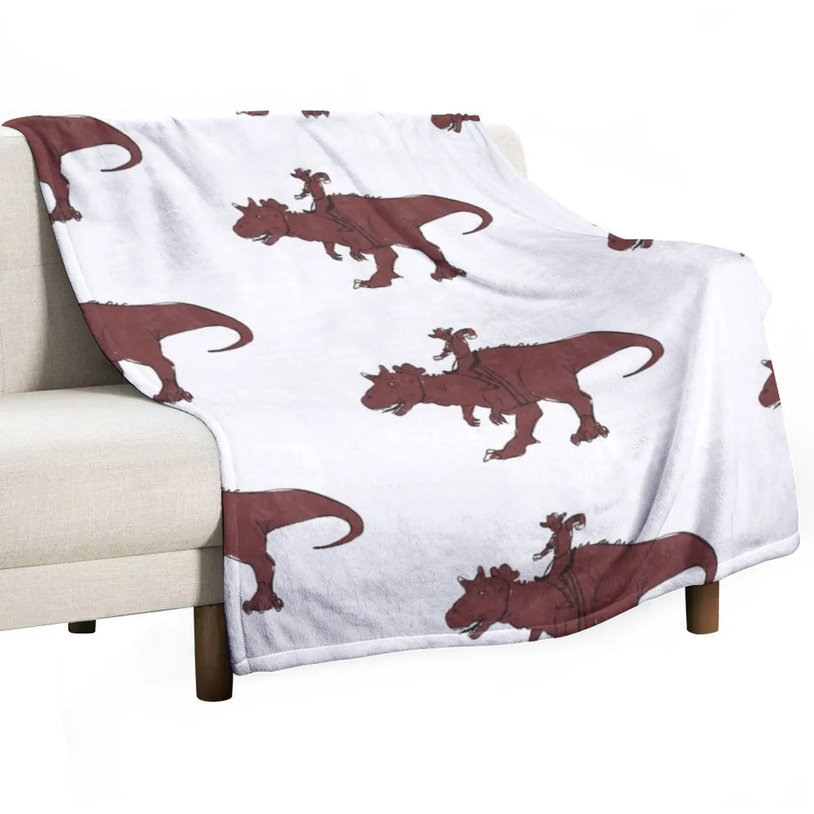 Cowboy Carnotaurus Throw Blanket Thins Decoratives Camping Designers Blankets