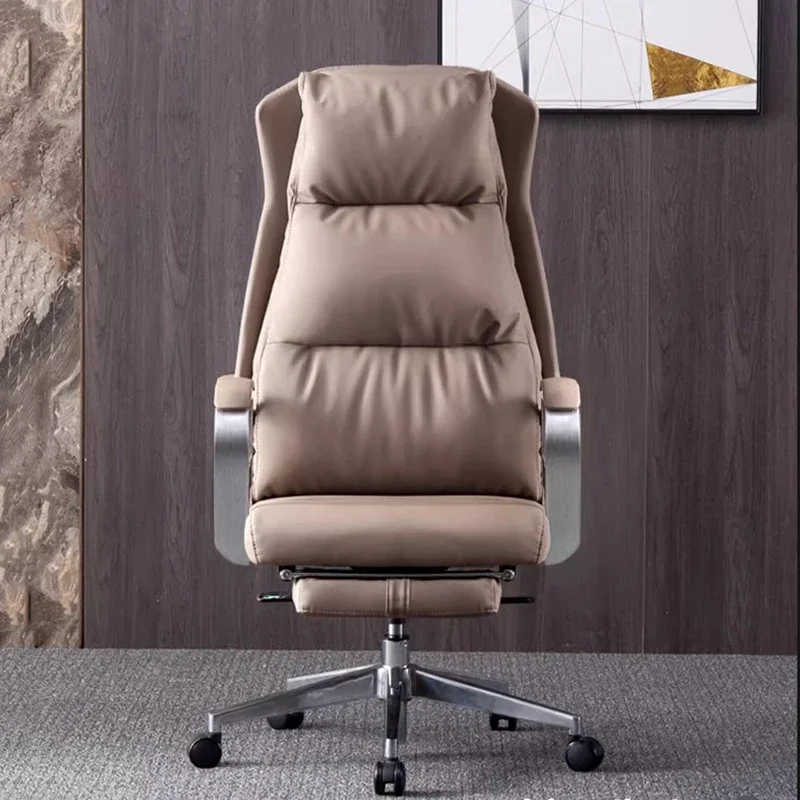 

Leather Reclining Office Chair Computer Home Business Large Office Chair Ergonomic Back Study Sillas Escritorios Home Furniture