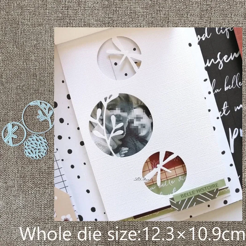 

XLDesign Craft Metal stencil mold Cutting Dies Dragonfly leaves hole ring scrapbook die cuts Album Paper Card Craft Embossing