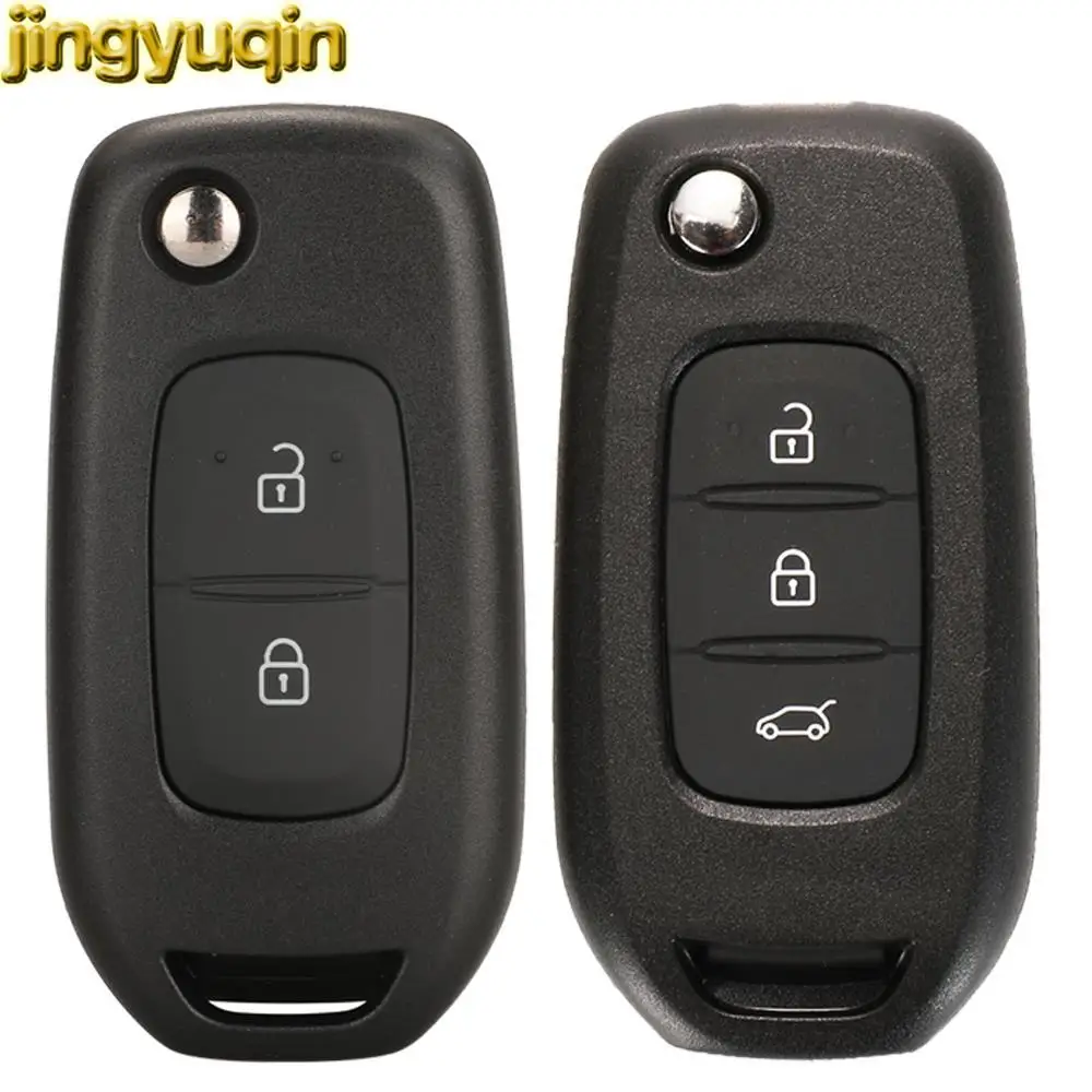 

Jingyuqin 5pcs 2/3Button Flip Remote Car Key Fob Shell For Renault Koleos Megane 3 Symbol Kadjar Captur HU56r/HU136te/VAC102/VA2