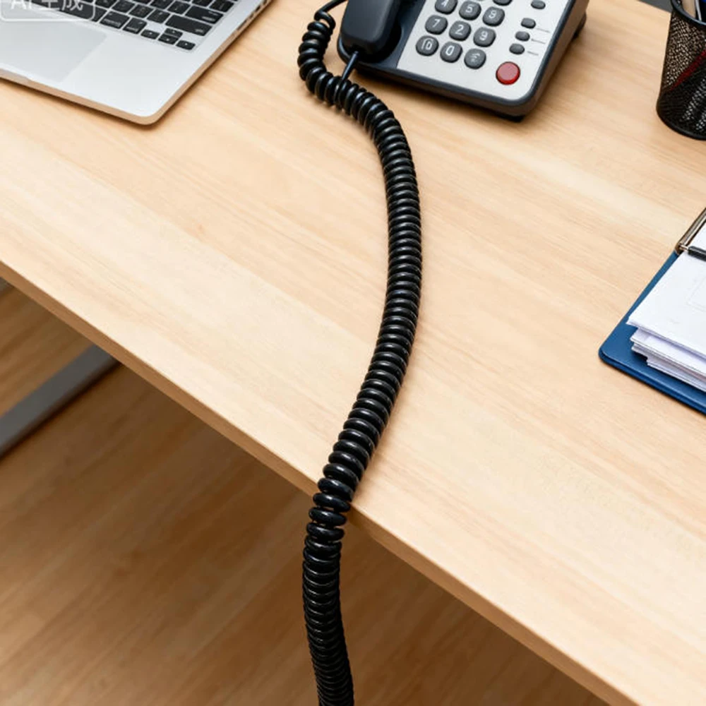 

2-жильный 0,75 квадратный пружинный провод, удлиненный спиральный провод, изготовленный на заказ спиральный провод, оболочка из искусственной кожи, длина 9-10 м, спиральная электролиния