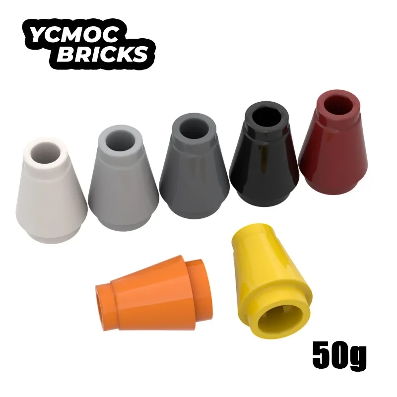 Bloques de construcción MOC de 50g, cono 59900, 1x1, captura de cambio de ranura superior para piezas de ladrillo, bricolaje, juguetes técnicos educativos