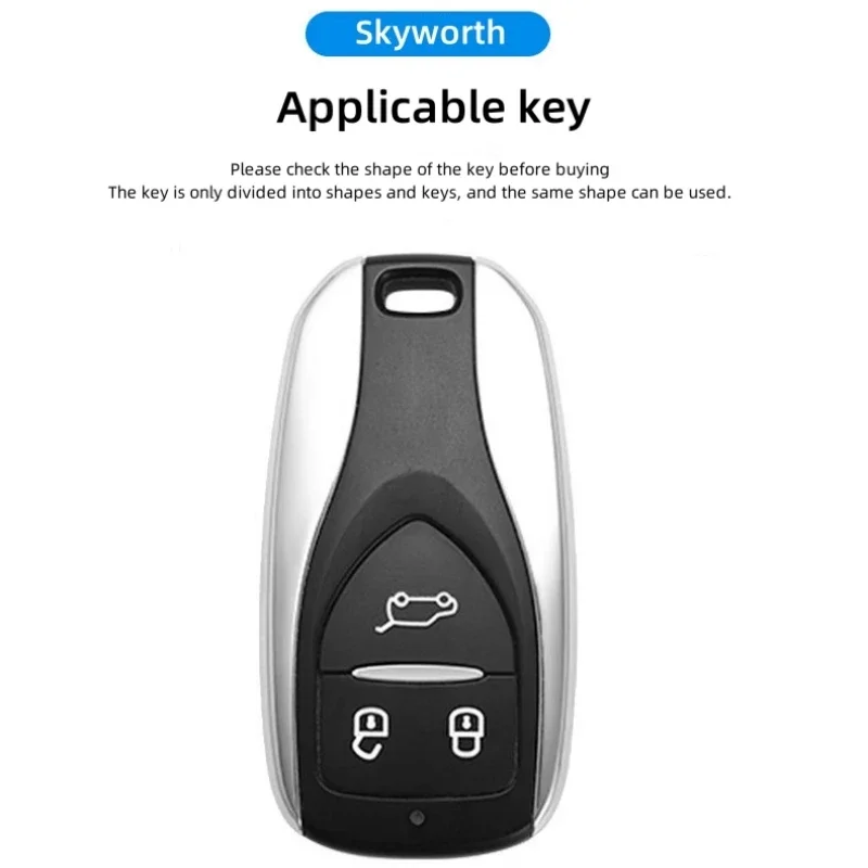 Alloy Leather Car Key Case Cover Bag For Skyworth EV6 2023 key covers HTI Skywell ET5 Dayun Automobile Yuehu ht-i Yuanzhi M1