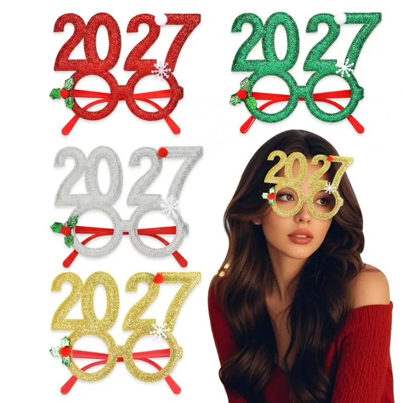 1/4Pcs 2027 Christmas Star Color Strip Headband New Year's Eve Digital Creative Party Decoration Head Buckle For Funny