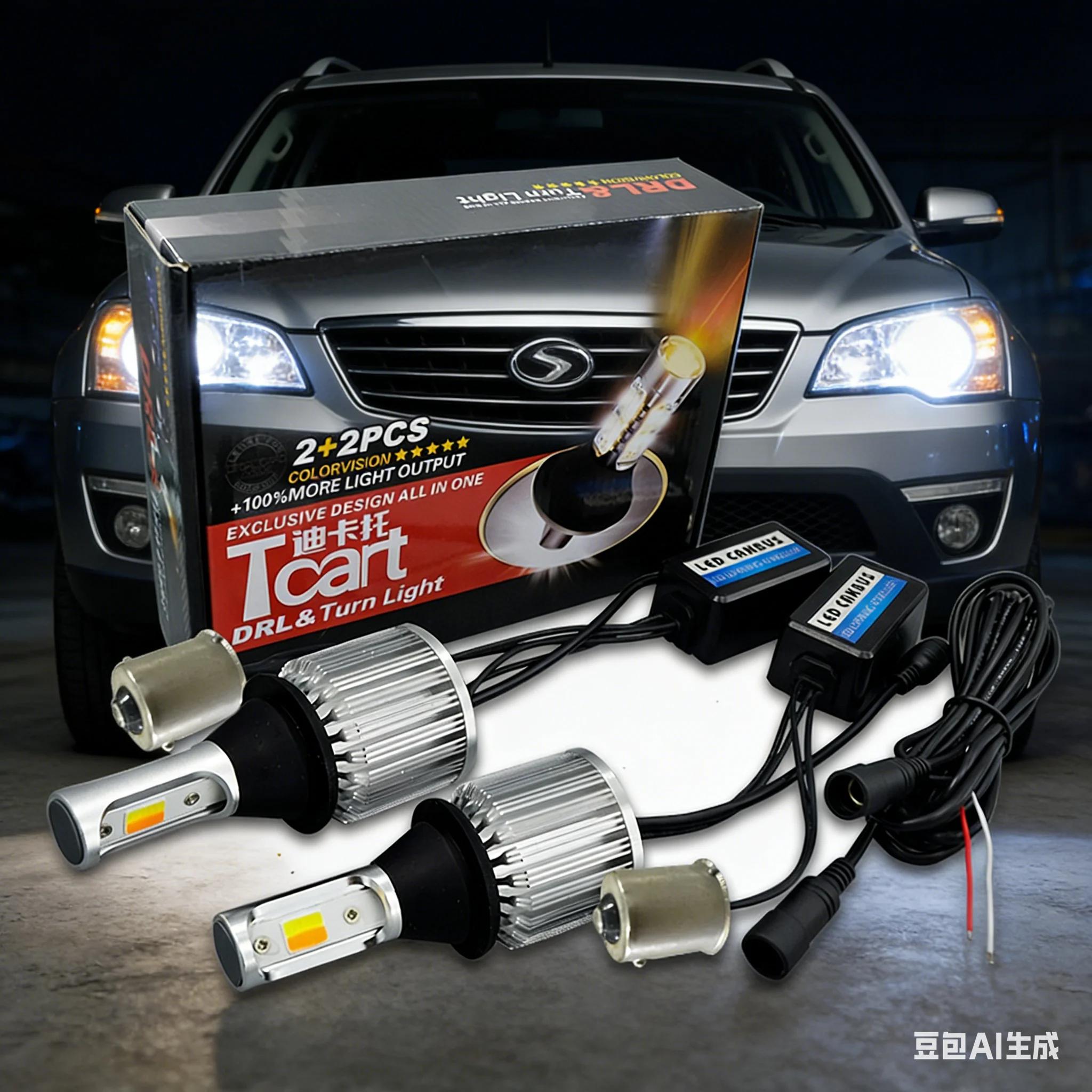 

Tcart Car Interior Accessories For Ssangyong Kyron Action 30w 1156 P21W BA15S Led DRL Daytime Running Light Front Turn Signals